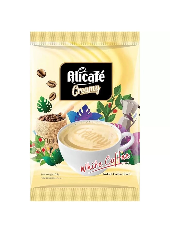 Ali cafe Alicafe 3 in 1 White Creamy Instant Coffee- 10X25gms 