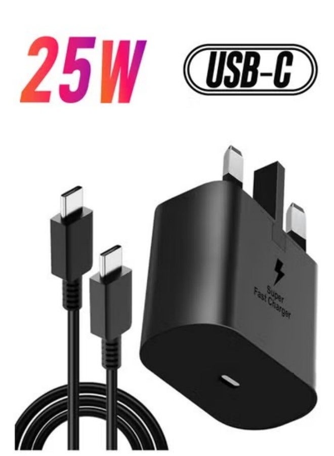 25W USB C Charger and Charger Cable Fast Charge Set Compatible for Samsung Galaxy S22 S21 S20 S10 S9 S8 /Note USB C Compatible With Other Type C Devices - Image 1