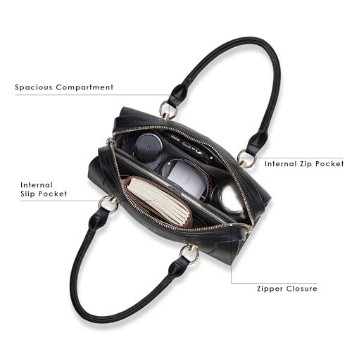 Akiki London Women's Elizabeth Medium Satchel Handbag|Premium textured fabric|Spacious compartment|Dual Strap|2 Internal Pockets|Stylish Womens Handbag - Image 5