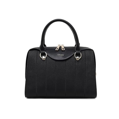 Akiki London Women's Elizabeth Medium Satchel Handbag|Premium textured fabric|Spacious compartment|Dual Strap|2 Internal Pockets|Stylish Womens Handbag - Image 1