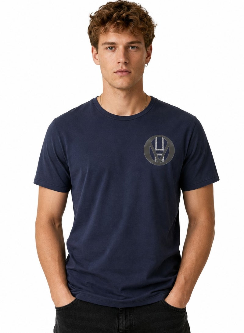Vasl Hub Men’s VHO Graphic T-Shirt, Summer Polycotton Crew Neck Casual Tee - Image 2