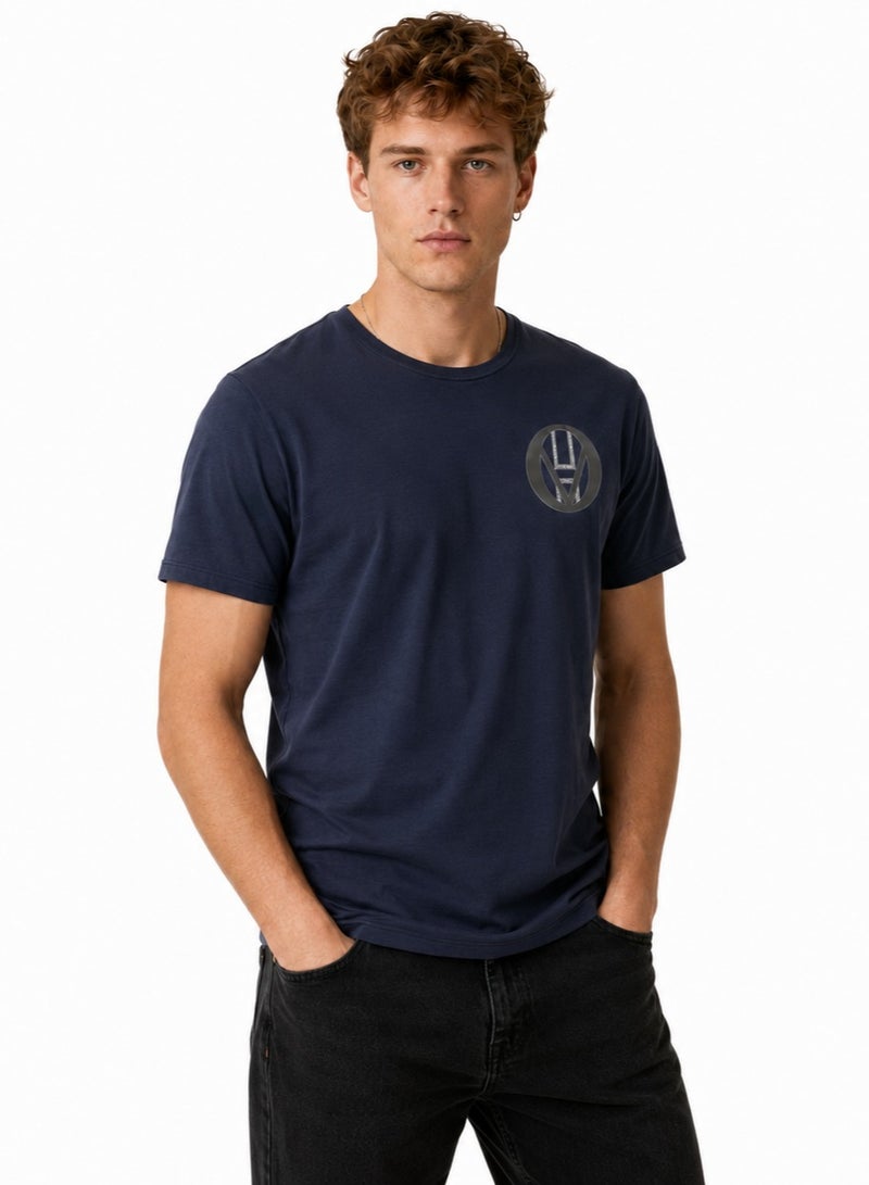 Vasl Hub Men’s VHO Graphic T-Shirt, Summer Polycotton Crew Neck Casual Tee - Image 3