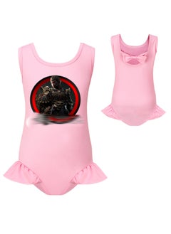 MQD Black Myth Goku Girls' One Piece Swimsuit And Cap Set 