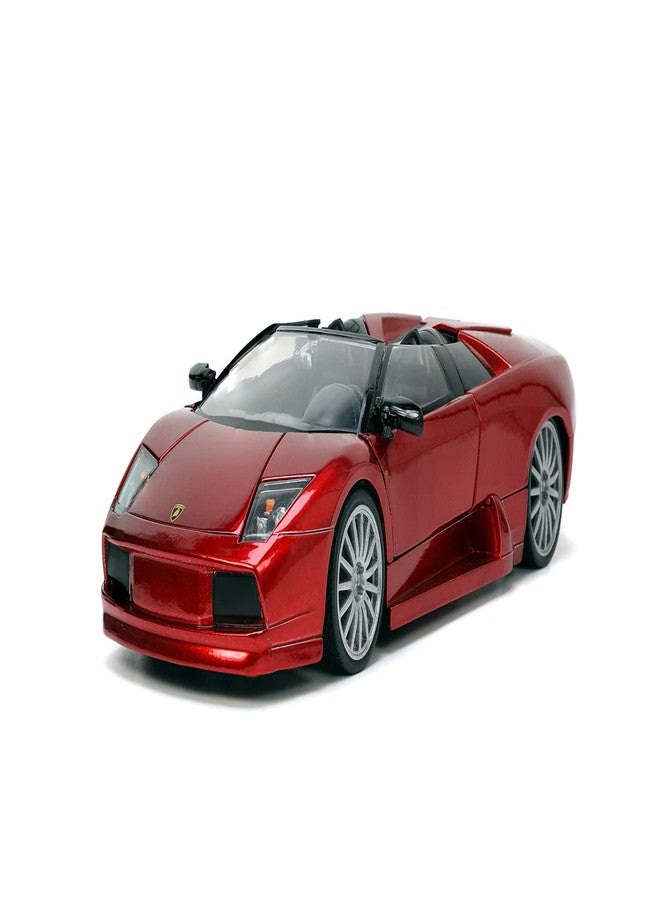 Jada Toys Hyper-Spec 1:24 Lamborghini Murcielago Roadster Die-cast Car Red, Toys for Kids and Adults - Image 1