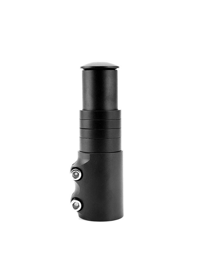 Handlebar Raiser Head Up Adapter Suitable Bike Stem Riser Wake Bike Fork Stem Extender Bicycle for Mountain Bike, Road Bike, MTB, BMX (Color : Black)