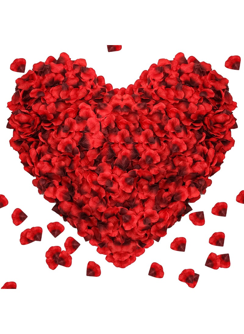 enttgo enttgo 1000 Pieces Artificial Silk Rose Petals Flower Decoration Wedding Party (Big Red Dot Black)  - Image 1