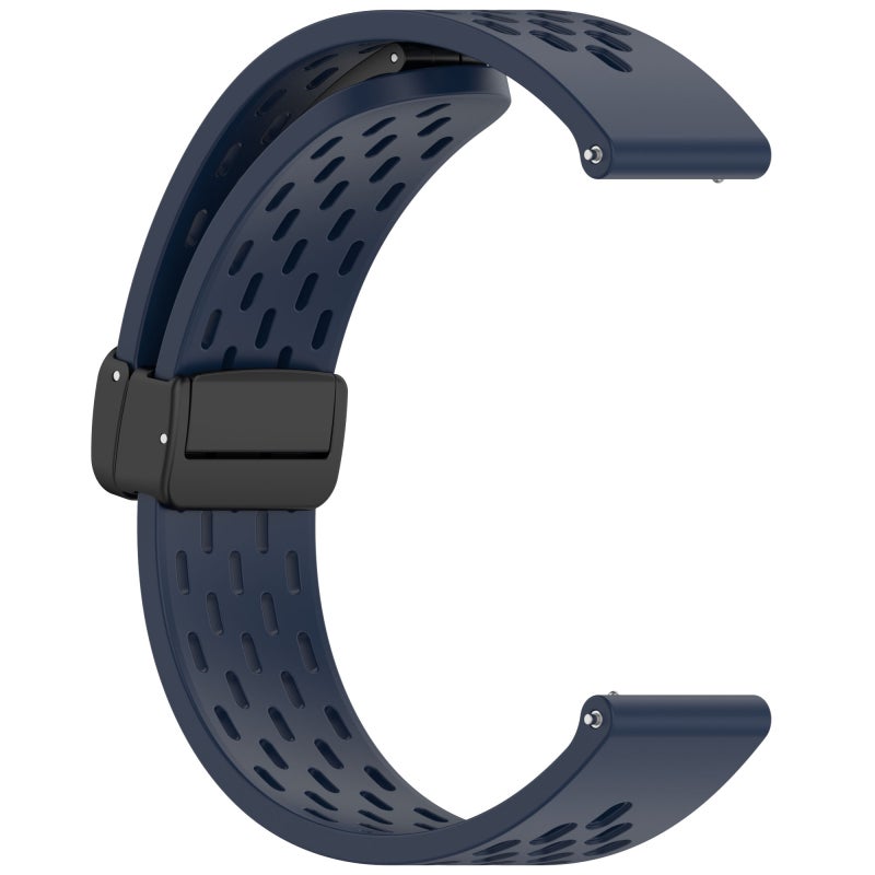 erorex For Huawei Watch Gt5 Pro 46Mm Folding Magnetic Buckle Silicone Watch Band(Midnight Blue) - Image 4