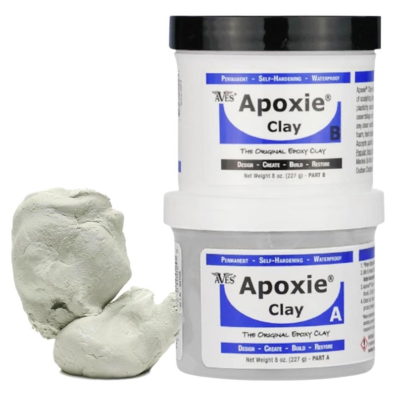 Aves Apoxie Clay  2 Part Self Hardening Modeling Clay  1 Pound White