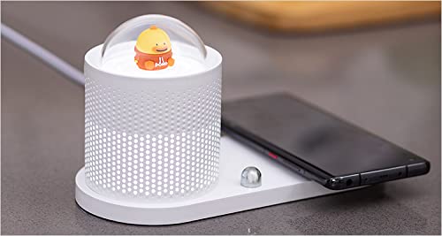 Marrone Mini Cute LED Desk Lamp with USB Cable Charging Port with Wireless Charger 3 Lighting Modes Sensitive Control EyeCaring Office Lamp - Image 4