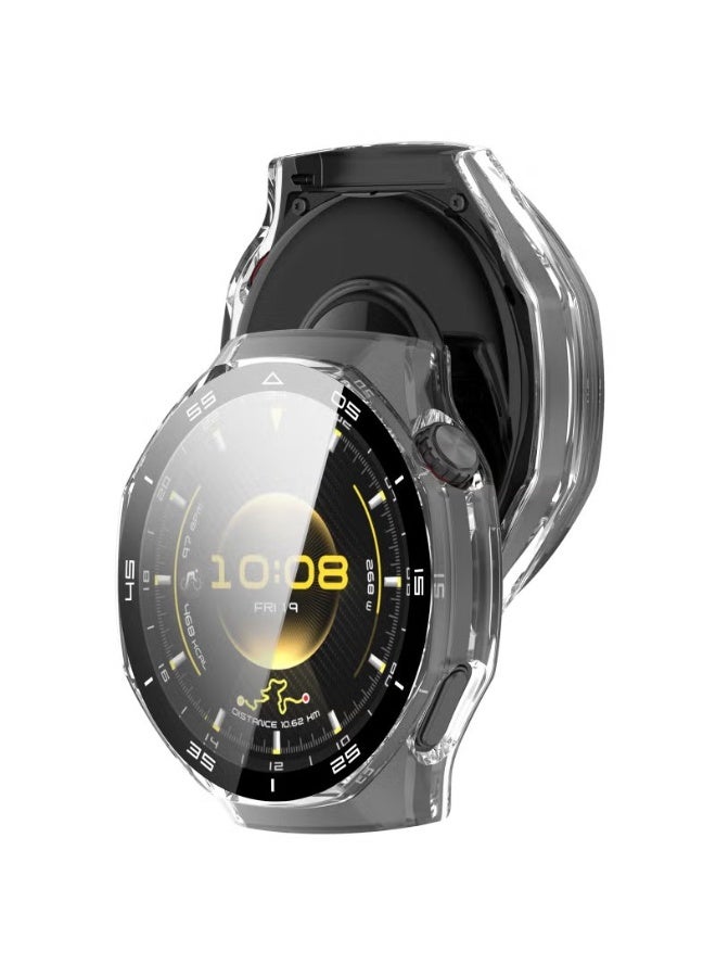 Case for Huawei Watch GT6 Pro 46mm PC Case with Tempered Glass Screen Protector with Bumper Guard Protective Cover Touch For Huawei GT 6 Pro 46mm (Clear) - Image 5