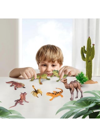 SIENON 32Pcs Desert Animal Figurines Set Model Trees Cactus Kit Desert Diorama Project with Camel Fennec Fox Rattlesnake Scorpion Lizard Reptile Toy Playset for Kids Birthday Cake Toppers Party Dcor - pzsku/ZDCCB64C674091B7950EEZ/45/_/1729167744/28af454b-537e-4b16-80da-5d847f26d0cb