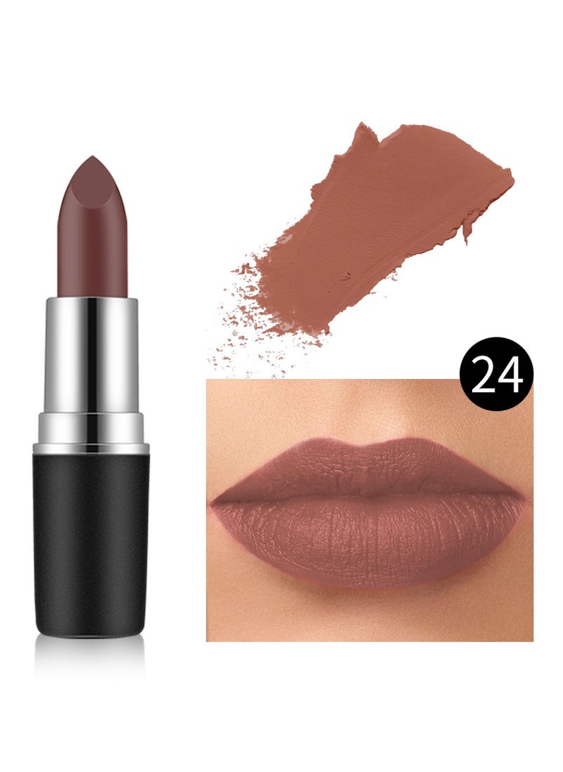 Vibely Vibely Velvet Matte Lipstick: Rich, Bold Color with a Soft Matte Finish Waterproof, Long-Lasting & Flawless Velvet Lips, One Size 24#  - Image 1