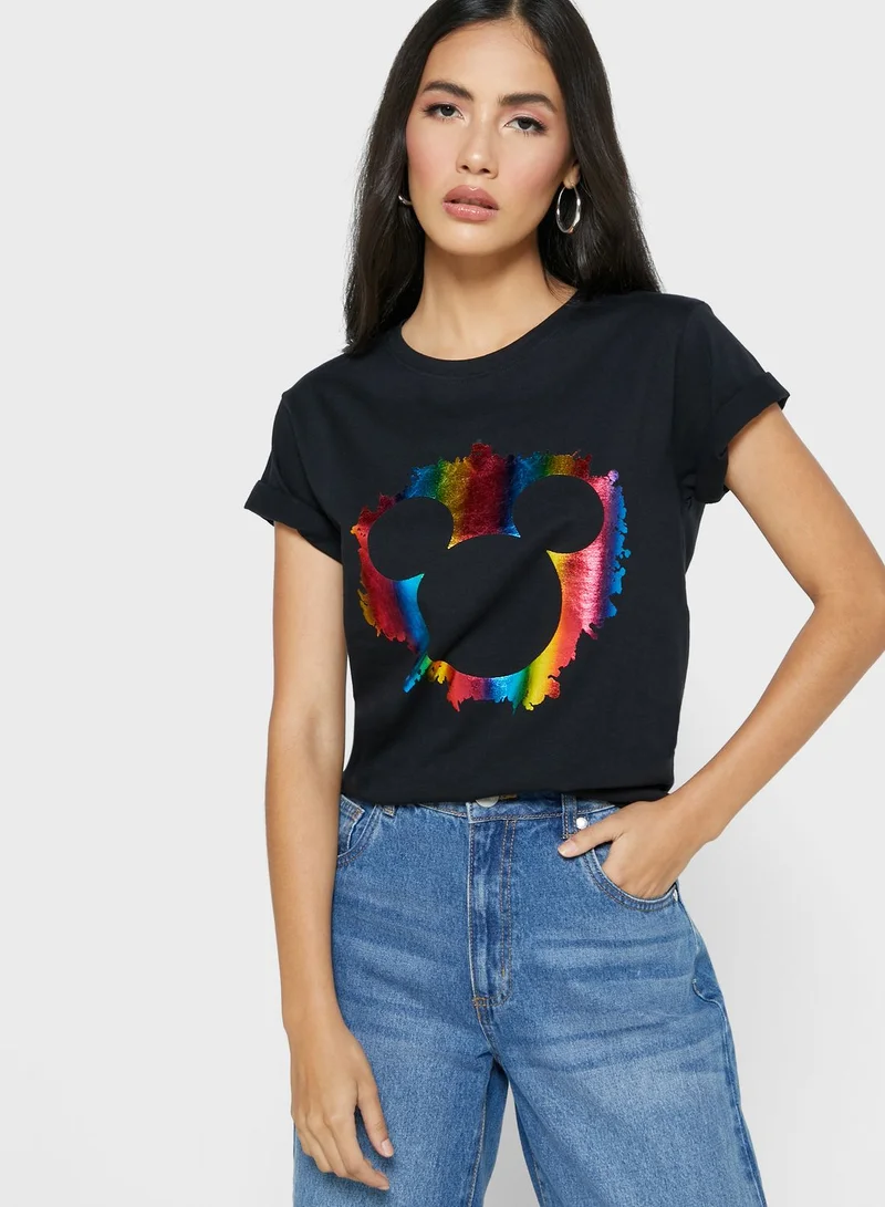 Seventy Five Mickey Mouse Head Silhouette T-Shirt