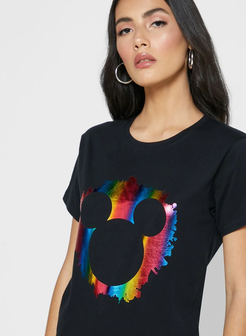 Seventy Five Mickey Mouse Head Silhouette T-Shirt