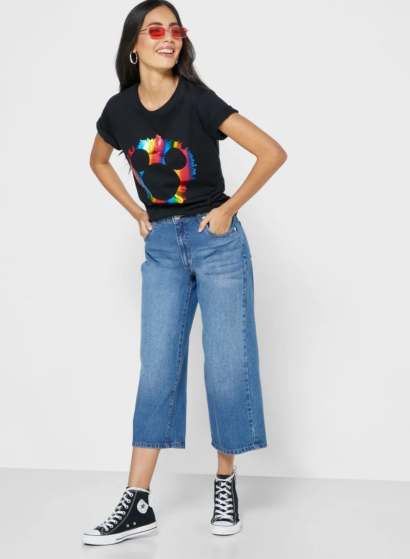 Seventy Five Mickey Mouse Head Silhouette T-Shirt