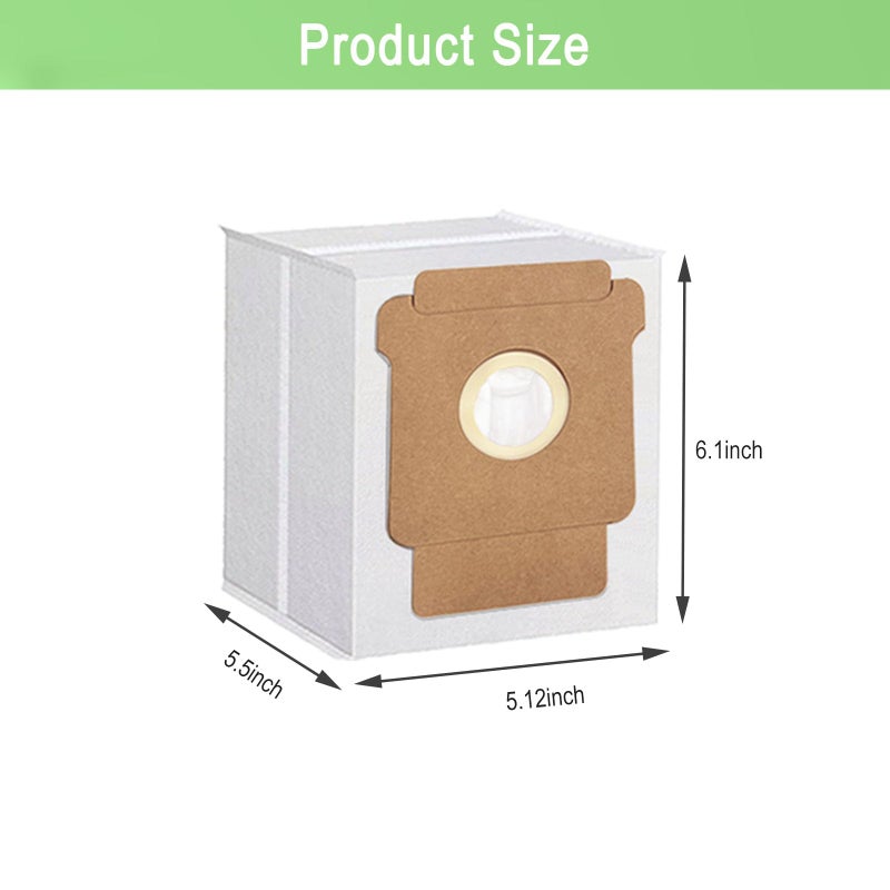 MalhSlix 12 Pack Q0520 Vacuum Bags for iRobot Roomba Vacuum 2 Q0520 Essential Robot Vacuum Cleaner,Roomba 105 Combo/Vac,Plus 405 404 505 Combo Max 705 Vac,Max 705 Combo Robot,Disposable Auto-Empty Dust Bin Bag - Image 4