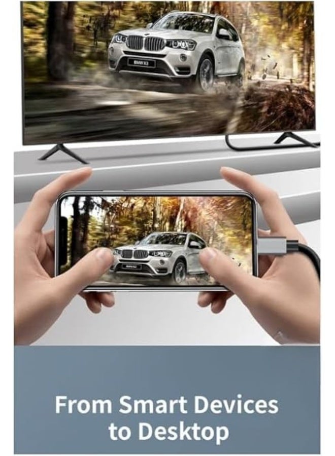 USB-C to HDMI Adapter Cable – Easy-to-Use, High-Quality HDTV Connector for Daily Use & Presentations - Image 2