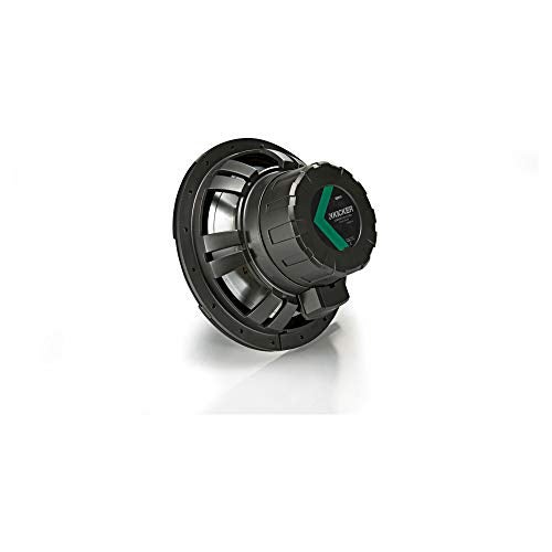 KICKER 45KMF104 10" Weather-Proof Subwoofer for Freeair Applications 4 Ohm 45KMG10W 10" LED Grille (White) - Image 4