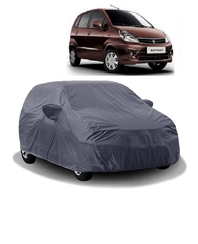 Carigiri 100% Rain Resistant | UV Protection | Dust Proof Grey Car Body Cover for Maruti Suzuki Zen Estilo(Triple Stitched,Mirror Pockets)(Models-2007, 2008, 2009, 2010, 2011, 2012, 2013, 2014) - Image 2