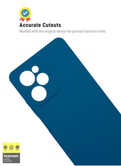 huanmate غطاء سيليكون أنيق لهاتف Xiaomi Poco X5 Pro باللون الأزرق  - Image 5