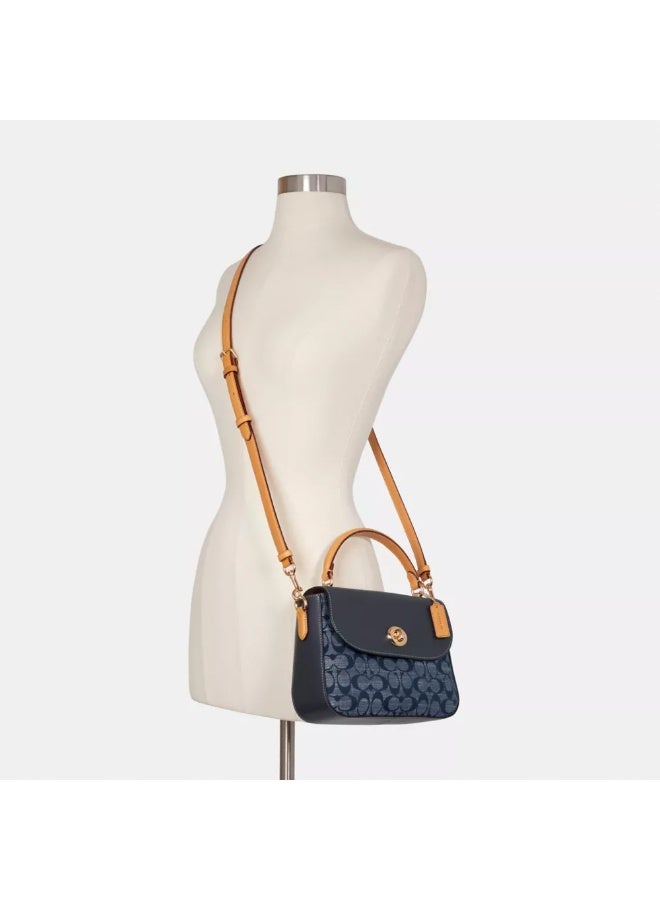 coachoutlet Coach Marlie Top Handle Satchel In Signature Canvas  - Image 2