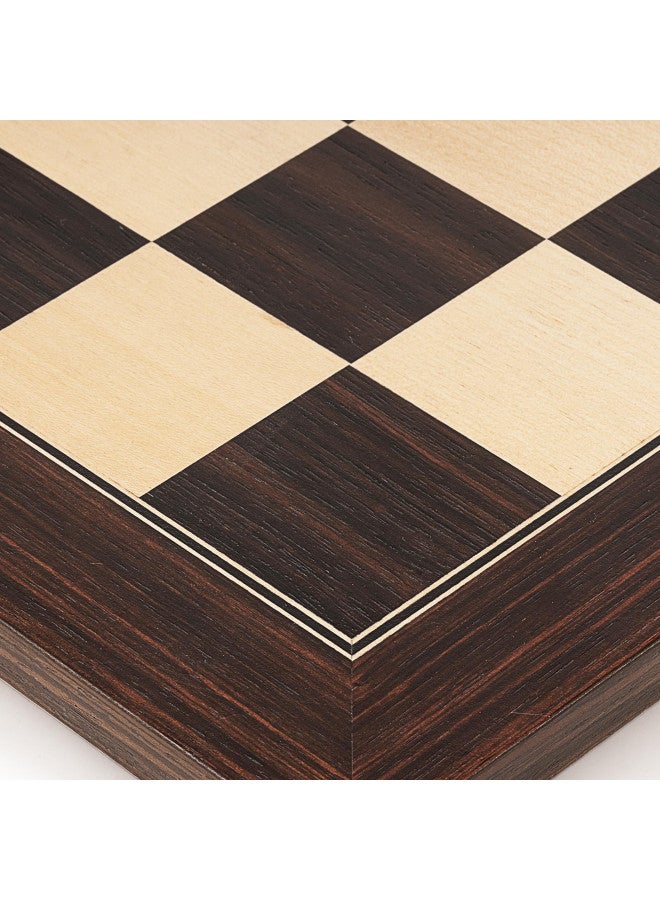 A&A 18.875" Professional Wooden Tournament Chess Board/African Palisander & Maple Inlaid / 2.0" Squares w/o Notation - Image 5