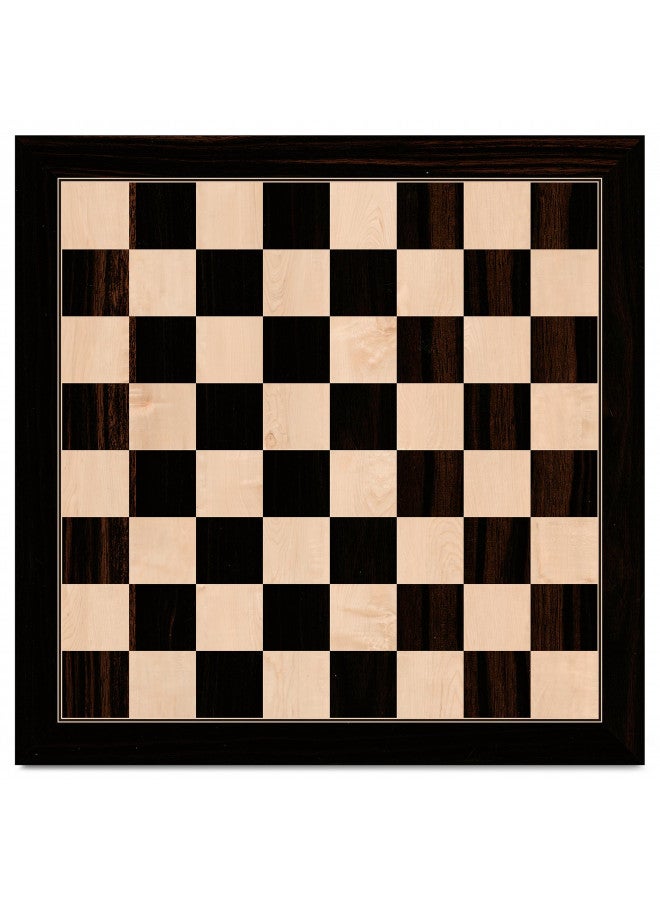 A&A 18.875" Professional Wooden Tournament Chess Board/African Palisander & Maple Inlaid / 2.0" Squares w/o Notation - Image 2