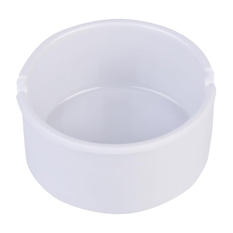 White Porcelain Round Ashtray High Temperature Resistant for Indoor Outdoor Home Bar Restaurant Use - Image 2