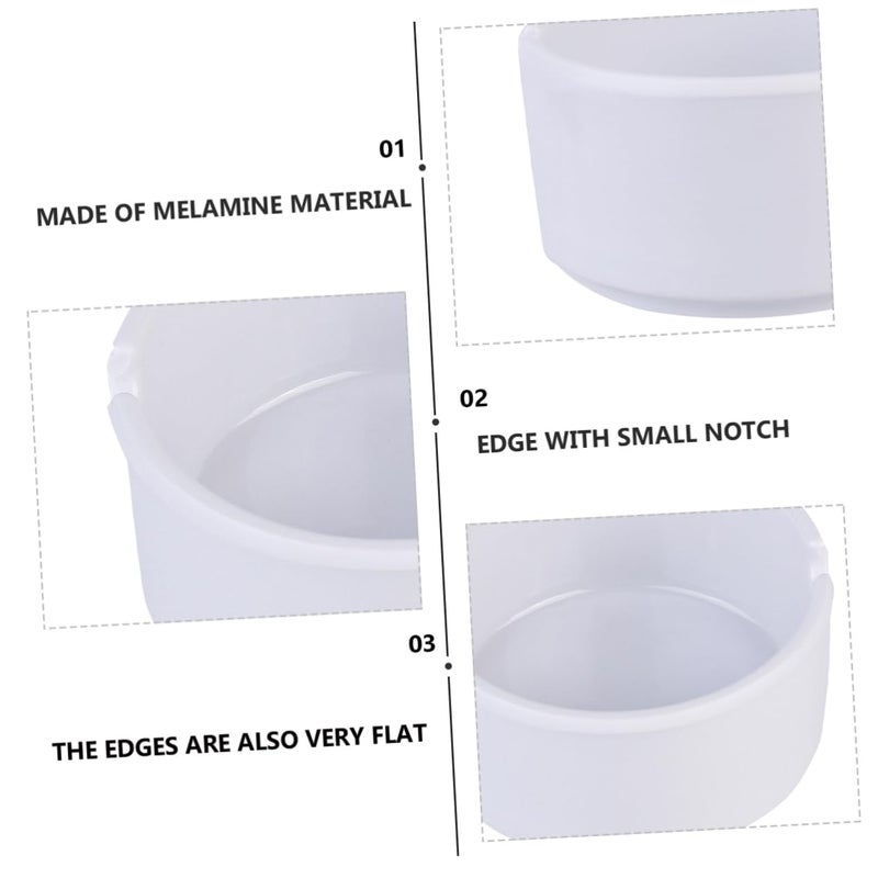 White Porcelain Round Ashtray High Temperature Resistant for Indoor Outdoor Home Bar Restaurant Use - Image 3