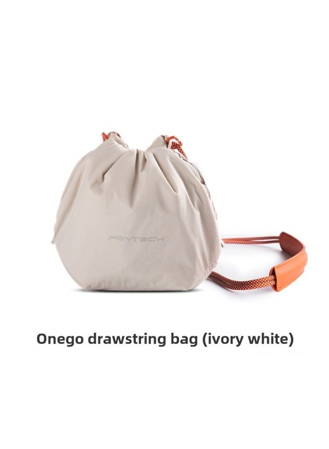 PGYTECH OneGo Shoulder Bag Drawstring Bag Waist Bag Photography Bag Digital Accessories Micro Single Portable Commuter-Color:Drawstring Bag (ivory White)  - Image 1