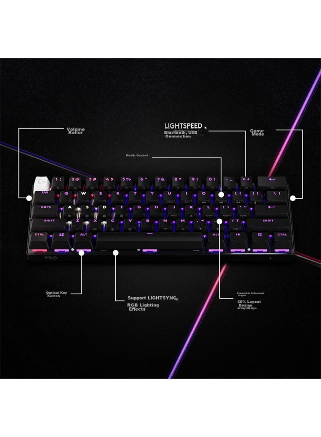 G Logitech Pro X 60 Lightspeed Gaming Keyboard Red Switch - Image 2