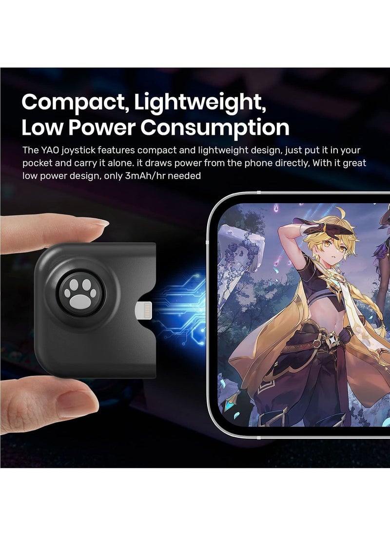 Captaintech For Yao L1 PRO Mobile Game Controller Joystick for iPhone (iOS 13.4 or Later, For iOS Mobile Games), Gaming Gamepad Compatible with PUBGG Mobile, Call of Duty Mobile(CODM), Genshin Impact (Black) - Image 4