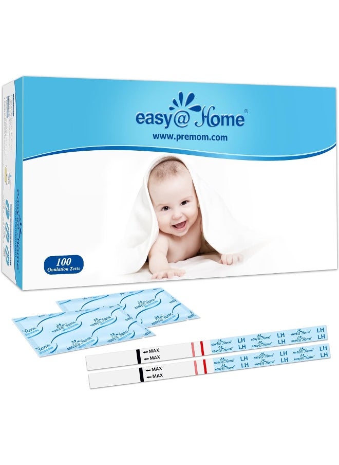 Easy@Home - Ovulation Test Strips (100-Pack) Value Pack, Reliable Ovulation Predictor Kit And Fertility Test - Image 1