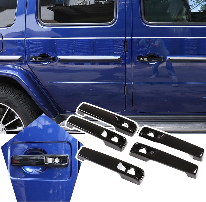YUECHI Glossy Black Door Handle Cover Trim for Mercedes Benz G Class - Image 1