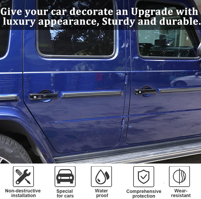 YUECHI Glossy Black Door Handle Cover Trim for Mercedes Benz G Class - Image 4