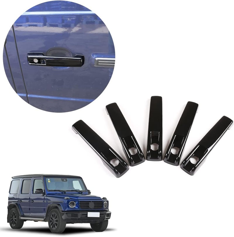 YUECHI Glossy Black Door Handle Cover Trim for Mercedes Benz G Class - Image 5