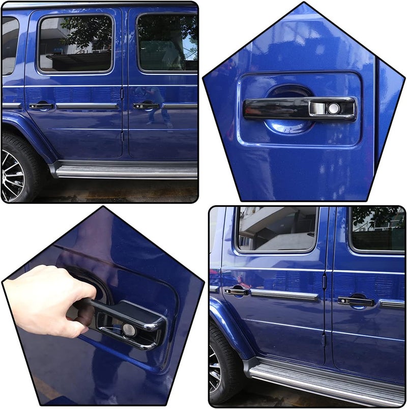 YUECHI Glossy Black Door Handle Cover Trim for Mercedes Benz G Class - Image 3