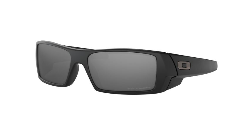 Oakley Mens OO9014 Gascan Rectangular Sunglasses, Matte Black/Black Iridium Polarized, 60 mm - Image 2