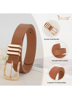 3 Pack Women'S Leather Belts Ladies Fashion Leather Belts For Jeans Pants Dress With Gold Buckle, Black+Brown+Beige - pzsku/ZDCCC2E7FD28815AE371BZ/45/_/1735566645/9ebc13b1-eb4f-4966-b3c8-c3cd7a1c7d8f