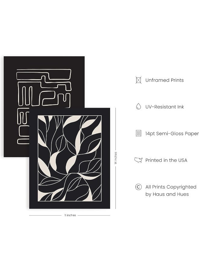 Home Trove Abstract Minimalist Wall Art - Set Of 6 Abstract Art Gallery Wall Decor, Black Abstract Wall Art Prints, Geometric Wall Prints, Matisse Prints Gallery Wall Art (Unframed 11X14) - Image 2