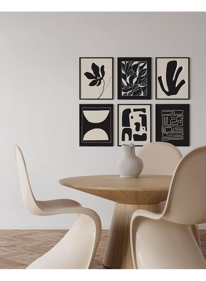 Home Trove Abstract Minimalist Wall Art - Set Of 6 Abstract Art Gallery Wall Decor, Black Abstract Wall Art Prints, Geometric Wall Prints, Matisse Prints Gallery Wall Art (Unframed 11X14) - Image 5