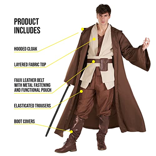 Morph Star Fantasy Hooded Robe Costume For Men, Space Cosplay Tunic Cloak, Halloween Costumes For Men, Large - Image 2