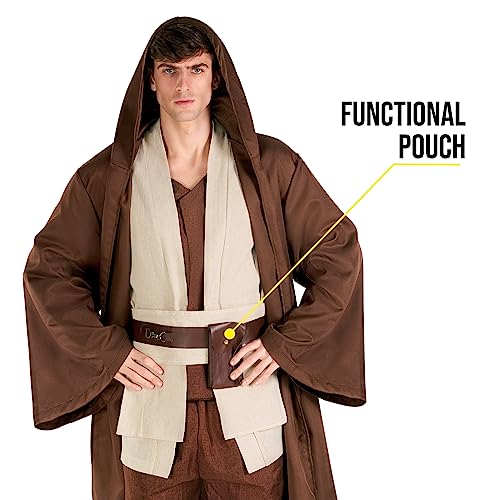 Morph Star Fantasy Hooded Robe Costume For Men, Space Cosplay Tunic Cloak, Halloween Costumes For Men, Large - Image 4