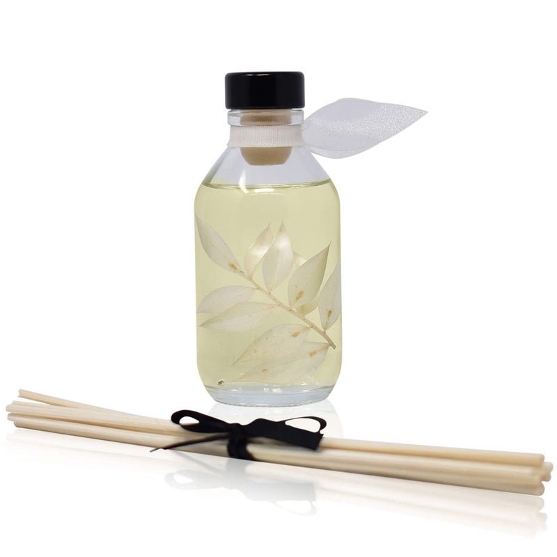 LOVSPA Reed Diffuser Set, Coconut & Eucalyptus Scented Oil Diffuser with Sticks, Home Fragrance Accessories for Bathroom Shelf Decor, Aroma Diffusers for Home or Office Desk, USA Made - Image 4
