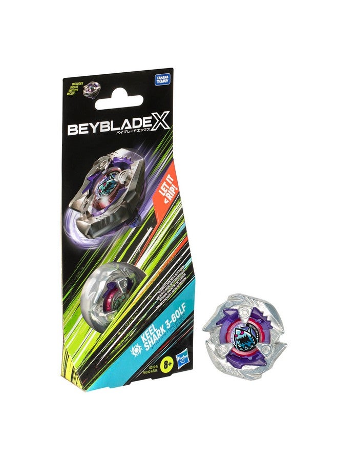 BeyBlade باي بليد إكس كيل شارك 3-60LF مجموعة حزمة مع طوب دوار من نوع الهجوم؛ ألعاب طوب القتال للأولاد والبنات من عمر 8 سنوات - Image 1