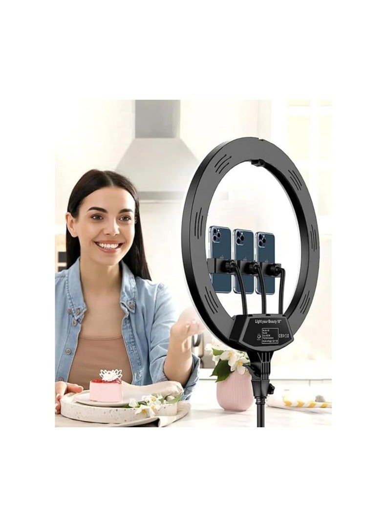 LED Ring Light MF-22 – Soft Light, Eye-Safe, 360° Rotation – Ideal for Live Streaming & Content Creation - Image 4