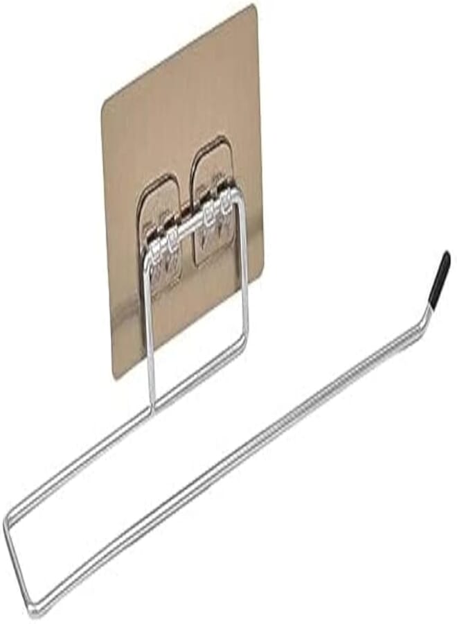 ZIZLY Paper Towel Holder with Magic Adhesive Pad, Kitchen Paper Roll Holder Wall Mount, Stainless Steel Self Adhesive Wall Mount Towel Bar for Kitchen Bathroom
