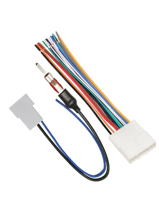 BSAMZO Radio Wiring Harness Connector - Replacement for Nissan 2007-2019/Infiniti 2008-2013/Subaru 2008-2013 Antenna Adapter Cable Connector W/Steering Wheel Switch Control Wire + Stereo Antenna Adapter - Image 1