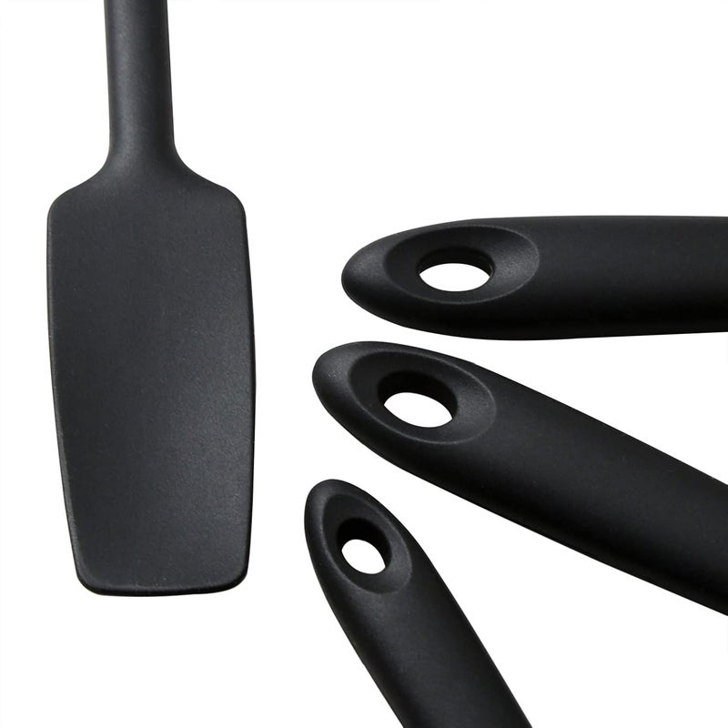 MOBDESK Silicone Spatula Sets of 6 PcsMade of 100 Food GradeSilicone One Piece Design Seamless HeatResistant SpatulaPerfect for Spatula CookingBakingMixing Black PP56 - Image 3