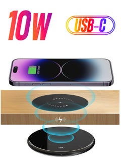 Invisible Wireless Charger Hidden Long Distance Wireless Phone Charger Under Desk 10W Charging Pad for iPhone 14 13 Series and Galaxy S20 S10 Series